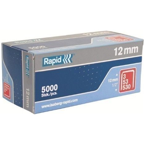 Grapa grapadora modelo 53 12mm fina ac rapid 5.000 pz