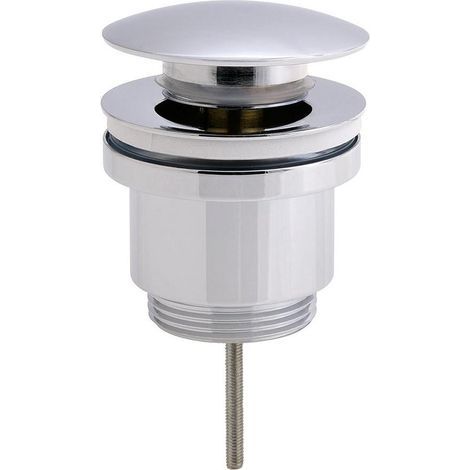 Lot de 3 Vanne de vidange clic-clac en chrome brillant - Drainage par simple pression, compatible lavabos et bidets standards, durable et anti-corrosion, installation facile sans outils.