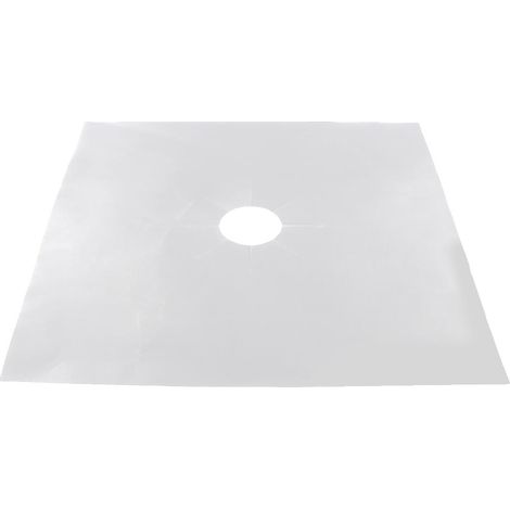 Lot de 6 tapis de protection réutilisables en fibre de verre pour cuisinière à gaz (argenté) (1/5)