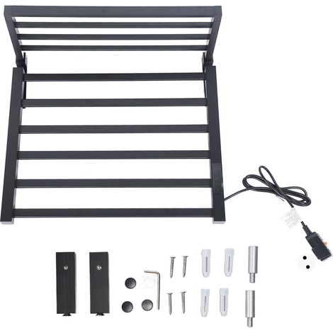 Sèche-serviettes électrique, porte-serviettes chauffant à température constante pour salle de bain, prise européenne 230V (1/5)