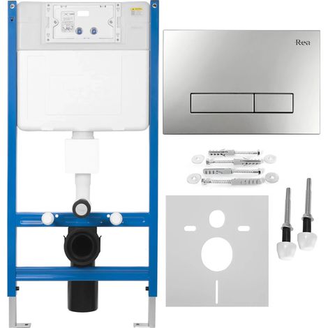 Vorwandelement für WC K011A-Q mit drückerplatte HD satin (1/5)