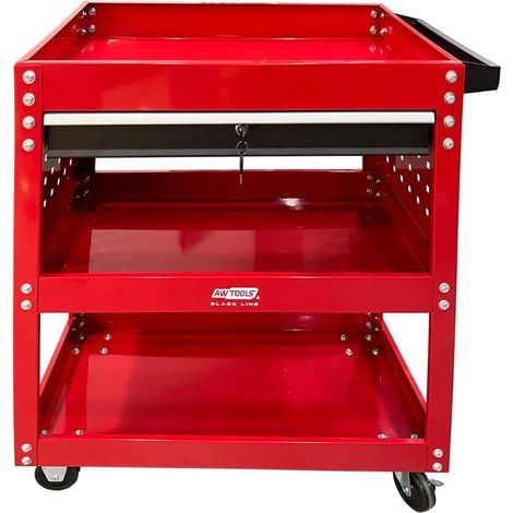 AWTOOLS Metallwerkstattwagen, 3 Ebenen mit Schublade