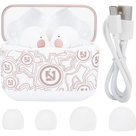 Schweißresistente Bluetooth 5.0 Sportkopfhörer mit Mikrofon – HiFi-Stereo-Kopfhörer für intensive Aktivitäten – Weiß (1/5)