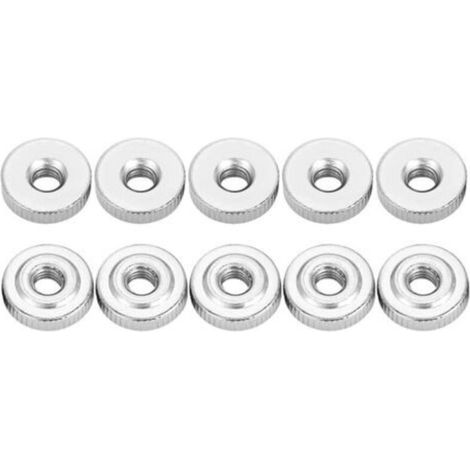 10 pièces écrou moleté, écrous moletés ronds, GB807 M5 écrou de poignée en acier au carbone écrous moletés(M5) (1/5)