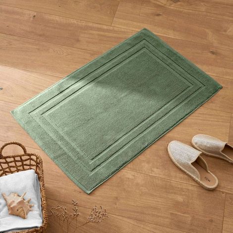 1 pièce Tapis de bain, 50 x 80 cm, 950 g/m², coton naturel, Romarin, pour salle de bain et spa