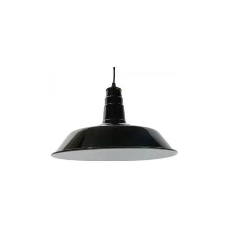 Plafonnier industriel métal noir, E27 Ø36 cm