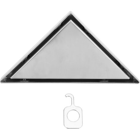 Ensemble de drains de sol en acier inoxydable 304, drain d'angle triangulaire pour salle de douche et salle de bain (1/5)
