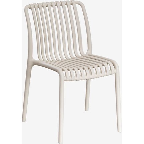SKLUM Stapelbarer Gartenstuhl Wendell aus Polypropylen Beige Tapioca