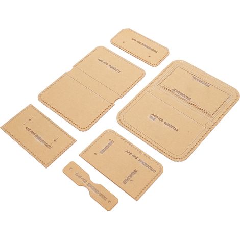 6 Pièces Gabarits en Acrylique pour Création de Porte-clés, Pochette Zippée DIY et Projets en Cuir Artisanal (1/5)