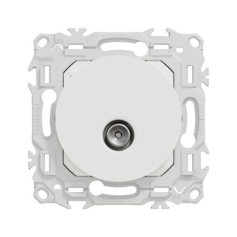 Presa TV semplice maschio Odace uscita coassiale - bianco gesso - SCHNEIDER - S920445 (1/4)