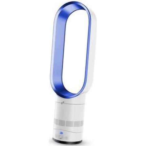 Extrem leiser, blattloser Elektroventilator mit Luftreinigung und Fernbedienung, Ellipsen-Standventilator für Zuhause und Studentenwohnheim, Blau, EU 220 V (1/4)