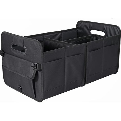 Bac de coffre de voiture - Bac de coffre pliable multicouche (noir) (1/3)