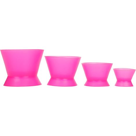 4 pièces Bols de Mélange en Silicone Réutilisables pour Masque Visage, Peinture et Art Dentaire (1/5)