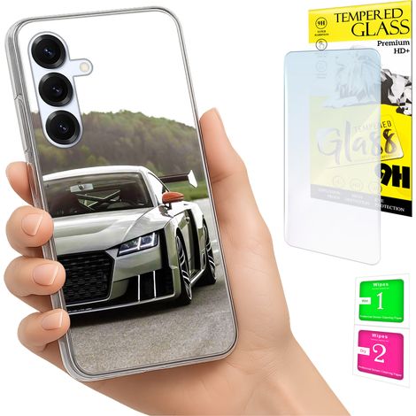 Custodia per Samsung Galaxy S25 FE, cover fotografica, cover posteriore + vetro 9H (1/5)