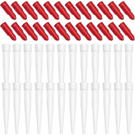 24 Pieces Caulking Nozzle Caps Set, Cartridge Tips Silicone Cartridge Tip, Caulking Caps Sealing Tool, Silicone Tip, Silicone Gasket (24 White, (1/5)