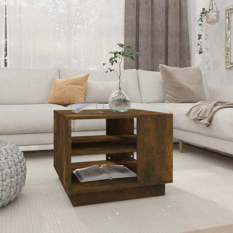 vidaXL Coffee Table Smoked Oak 55x55x43 cm Engineered Wood (1/5)