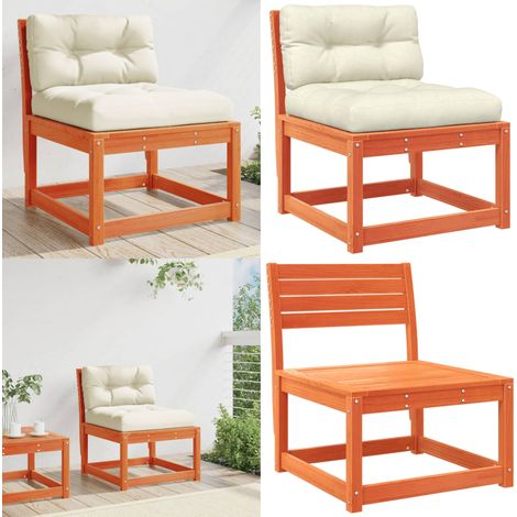 Gartensofa mit Kissen Wachsbraun Massivholz Kiefer - Gartenmöbel - Outdoor Möbel - Terrassenmöbel - Esszimmerset - Lounge Set - Home & Living (1/5)
