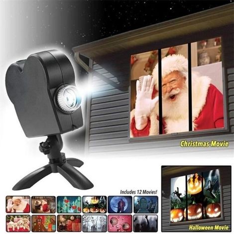 Mobile Projector - Unspecified - 12 Films - Christmas and Halloween - Window Decorations - Black (1/4)