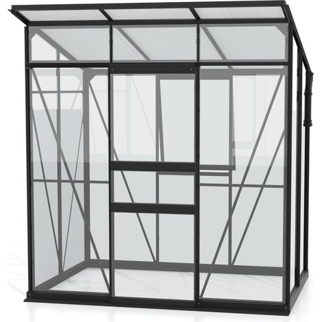 Vitavia Gewächshaus "Palma 3250" inkl. Stahlfundamentrahmen, schwarz pulverbeschichtet, 3 mm ESG/6 mm HKP (1/5)