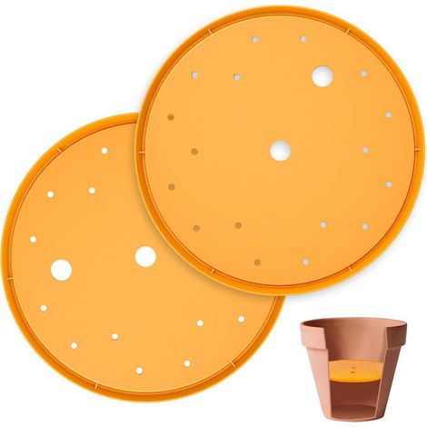 Inserts pour grands pots de fleurs Générique, insert rond, 24,8 x 24,8 cm, trous de drainage, idéal pour la culture de bonsaïs, doublure de jardin authentique pour plantes succulentes, marguerites et 