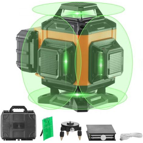 Niveau Laser 30 m Niveau Laser 360° x 4 16 Lignes Croisées Verte (1/5)