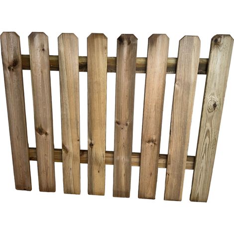 Staccionata "Lasa" in legno di pino naturale per recinzioni giardino e terrazzo -180 x h 100 cm (1/5)