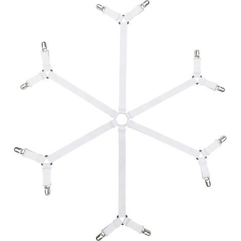 Sheet Strap, Long, adjustable Drap of bed Clip, 6 Sides Triangle, suitable for all size Bed (1/5)