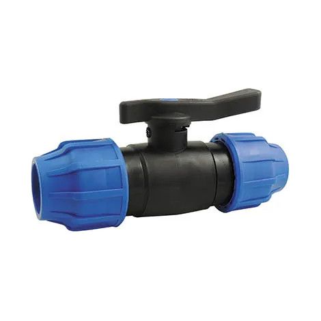 Válvula de compresión de polipropileno para tubos de PE/PPR, diámetro 40 mm