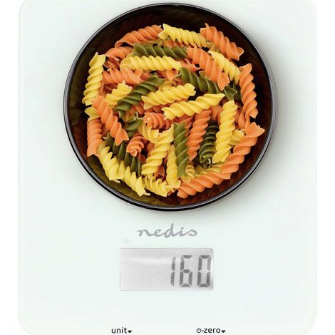 Nedis KASC800WTW Digitale Küchenwaage digital Wägebereich (max.)=5 kg Weiß 191 x 166 x 19