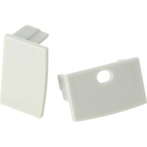 Coppia Tappi Tappini Termine Per Chiusure Profilo Barra Alluminio Da Incasso Muro BA6014 (1/3)