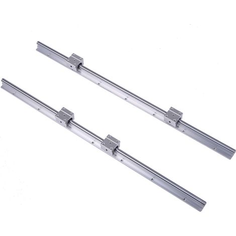 2 Stück SBR12-700mm 12mm Linearführungen, 4 Stück SBR12UU Blöcke (1/5)