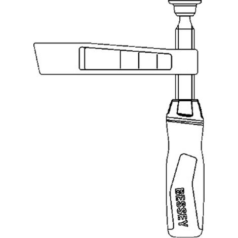 Bessey Unterteil kpl. TG m. 2K-Griff (Auslad. 120 mm) - 3101832
