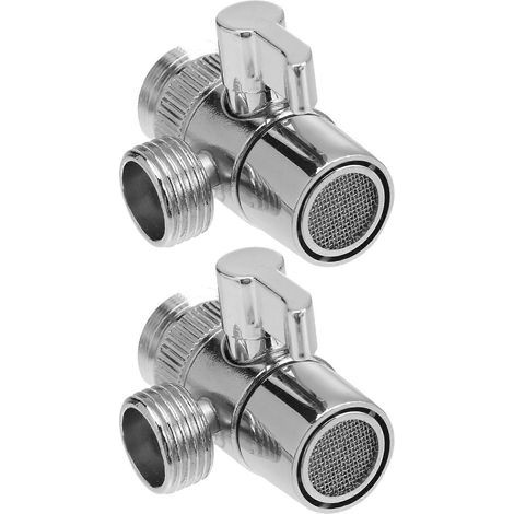 Inverseur de douche pour salle de bain, robinet à 3 voies, lot de 4, argenté (1/4)