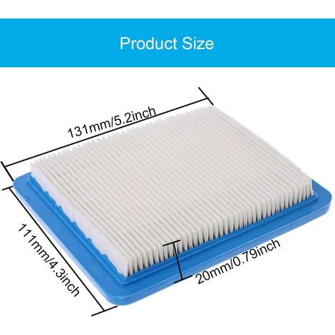 Filtro de aire 491588S. Compatible con motores de las series BS 491588, 399959, 4915885, 494245, 5043, T494245, 625, 650 y 675 para cortacéspedes Honda GCV160. (1/5)
