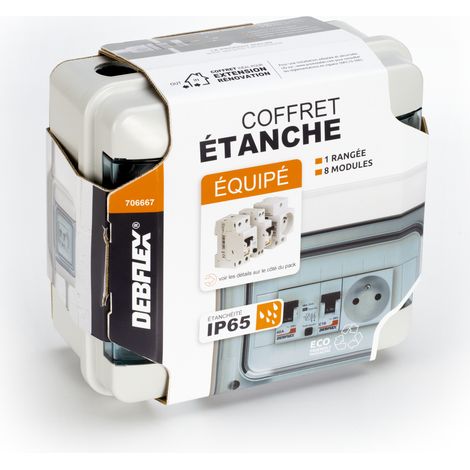 COFFRET JARDIN 1 ID/1 DISJ / 1 PC MODULAIRE