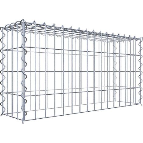 Gabiondeco - Gabion - Element de prolongation en hauteur 80 cm x 40 cm x 20 cm (L x H x P). maille 5 x 10 cm. Spirale. Attention : il manque une grille - Made in Germany (1/5)
