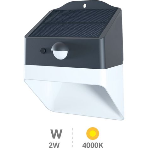 Applique solare a LED Senise con sensore di movimento e crepuscolare, 2W, 4000K