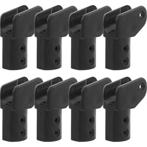 Adaptateur de 8 Pièces pour Lit Pliant 22 Mm en Abs Noir Connecteur de Tube Rond Fiable pour Camping et Randonnée (1/5)