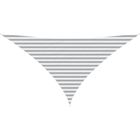 Voile d'ombrage, gris clair et blanc, 3,5 x 3,5 x 4,9 mètres (1/5)