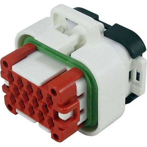 Connettore AmpSeal maschio porta femmina 14 vie bianco