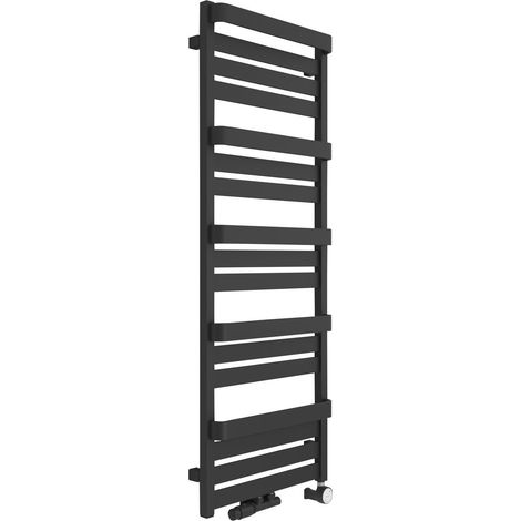 Radiateur de salle de bain MARILENA 500x1370mm, noir mat (1/4)