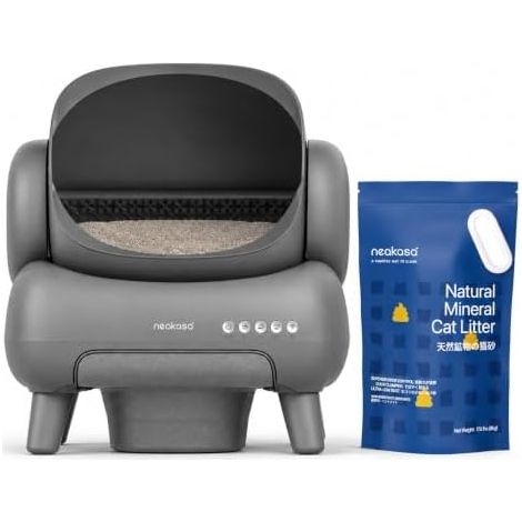 Pack Self-Cleaning Litter + 8 kg Mineral Litter, Recommended Combination, 2 Sections Clumping 99.9% Low Dust, 14 Day Odour Control, App Control (1/5)