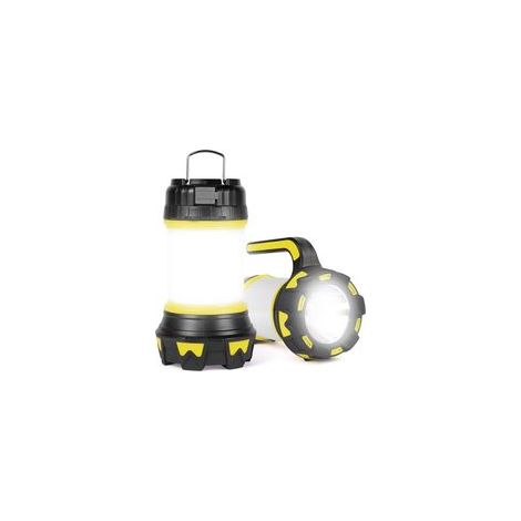 Lampe de camping LED multifonction 3 en 1, lampe de camping super lumineuse IPX5 étanche pour la pêche de nuit, la chasse, la randonnée, le garage, l'éclairage de secours (rechargeable avec câble USB) (1/5)