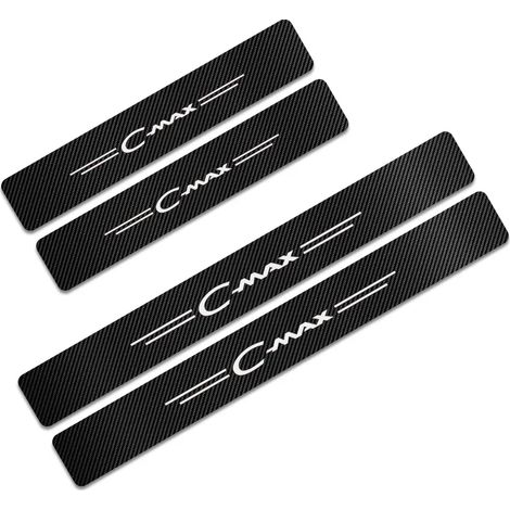 (Pour C-Max) 4 autocollants de seuil de porte en carbone pour Ford C-Max,Expedition,Fiesta,Figo,Flex,Galaxy,Ka,Ranger,S-Max et Transit Accessoires (1/3)