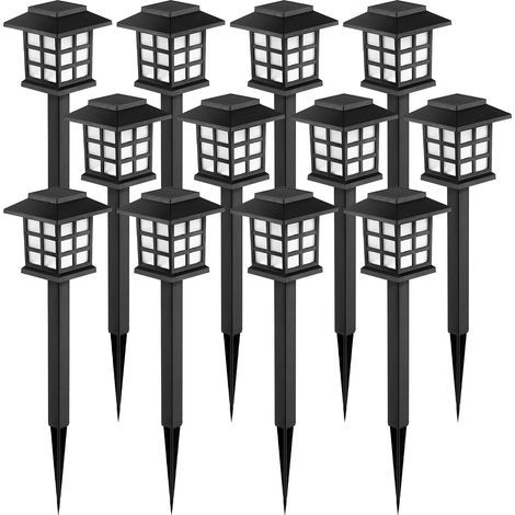 12 solar lights for patio, garden, villa, house and yard: decorative outdoor solar lighting, colored light (1/5)
