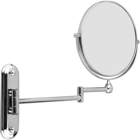 extension de miroir de 8 pouces grand ,Miroir muralMiroir de rasage,cosmetique grossissement en muraille de 7x miroir de salle de (1/4)