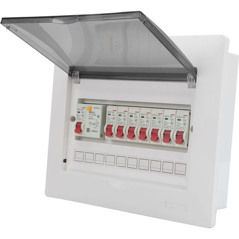 Deluxe Indoor Lighting Distribution Box (Concealed Mounting) with 7-Way + 1-P 63A Residual Current Circuit Breaker (520A + 230A) (Dedicated Line for Overweight Units) (1/5)