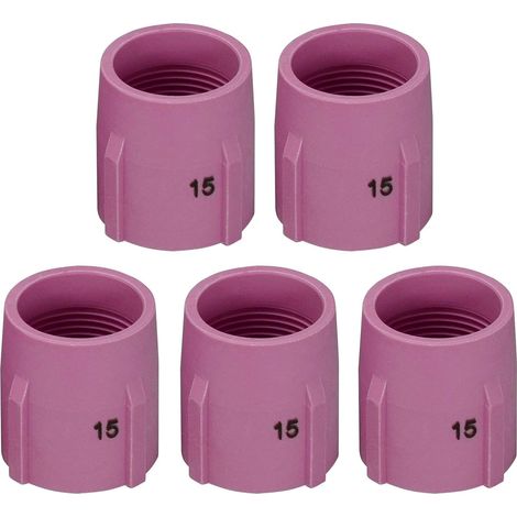 Tasses en céramique de buse d'alumine de lentille de gaz TIG 53N89 15 D24.0 x 34mm Fit SR DB WP17 18 26 torche de soudage TIG 5pk (1/5)