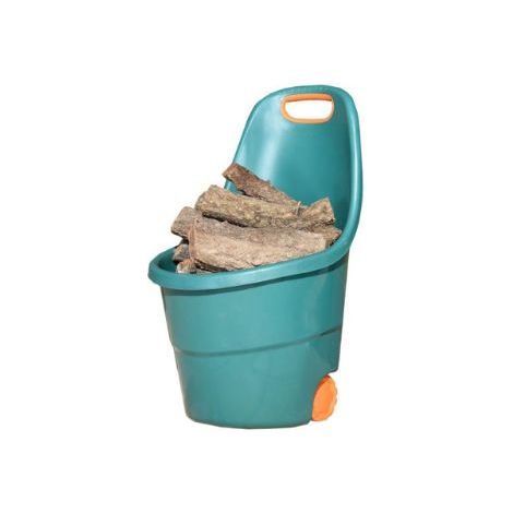 Carro de jardín verde 68 l, 53 x 57 x 88,5 cm