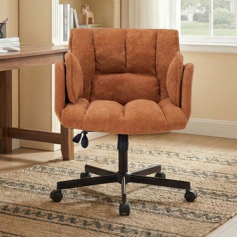 Chaise de bureau ergonomique pivotante avec roulettes et accoudoirs rabattables Chaise de bureau large avec soutien lombaire à air, jusqu’à 150 kg